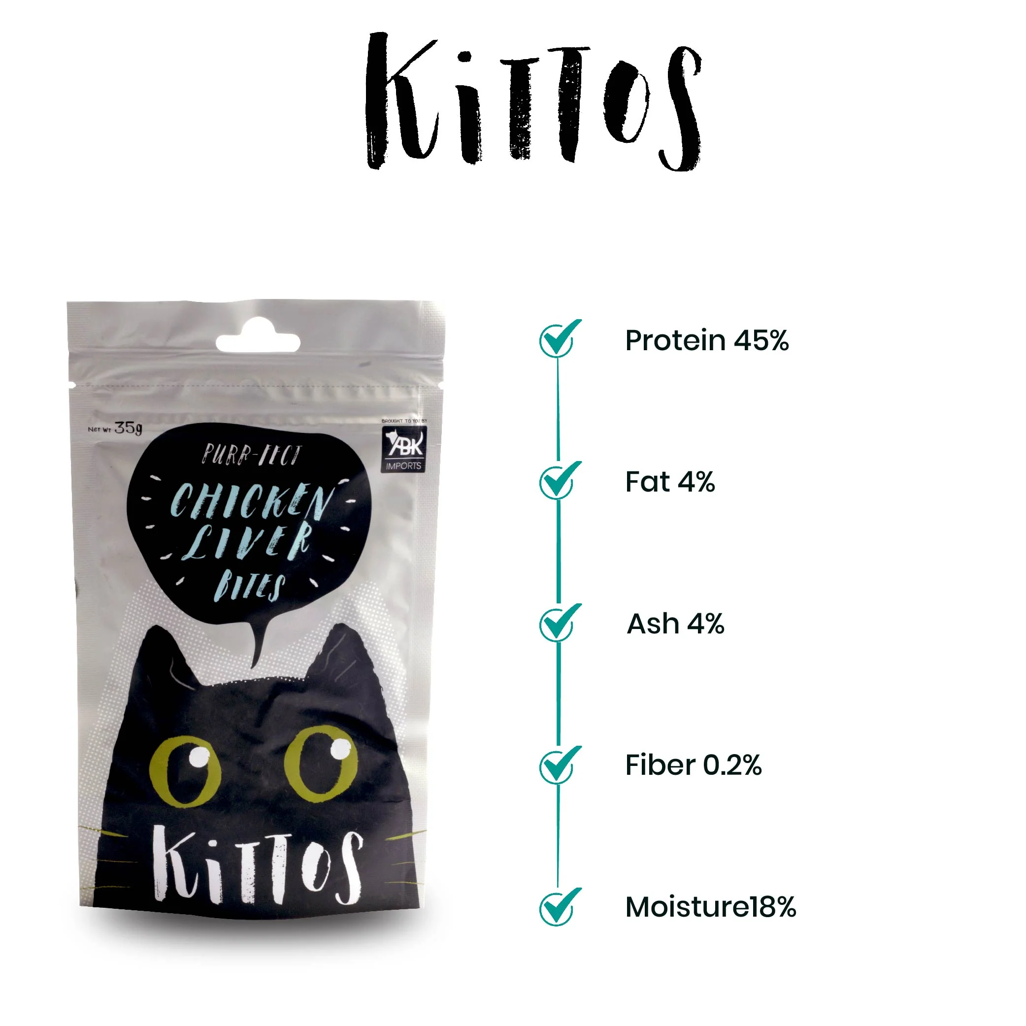 Kittos Purr Fect Chicken Liver Bites Cat Treat - Image 3