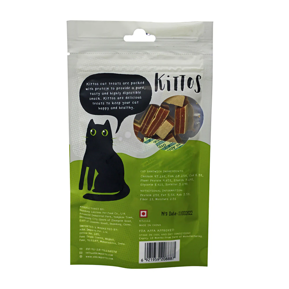 Kittos Purr Fect Cod Sandwich Cat Treat - Image 2