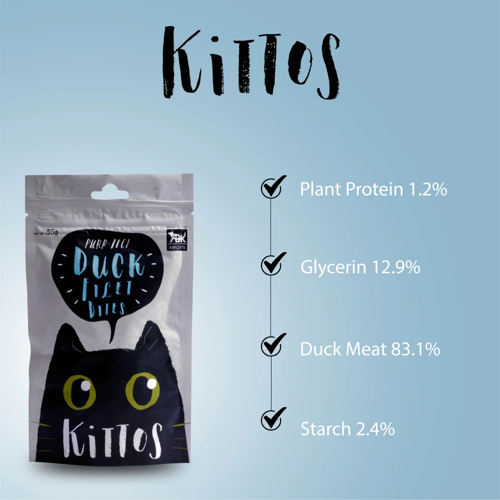 Kittos Purr Fect Duck Fillet Bites Cat Treat - Image 4