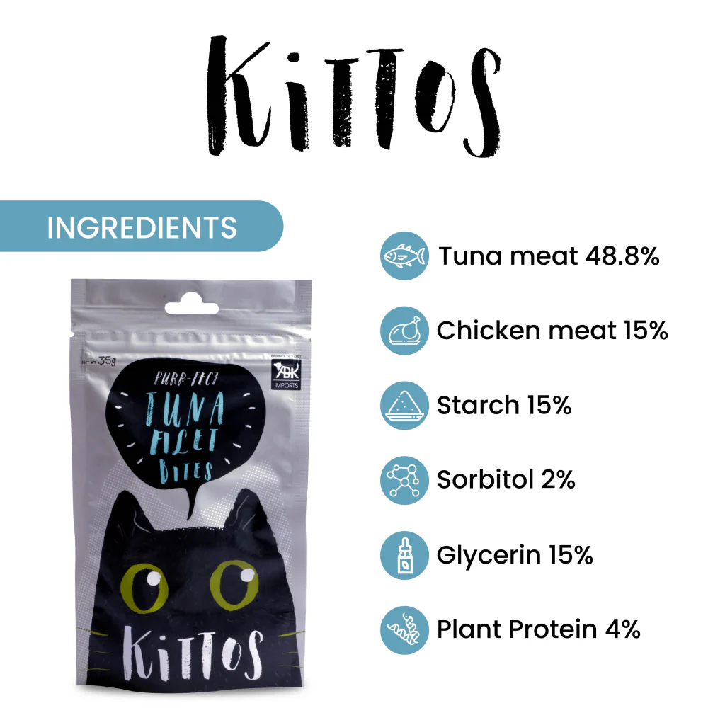 Kittos Purr fect Tuna Filet Bites Cat Treats - Image 3