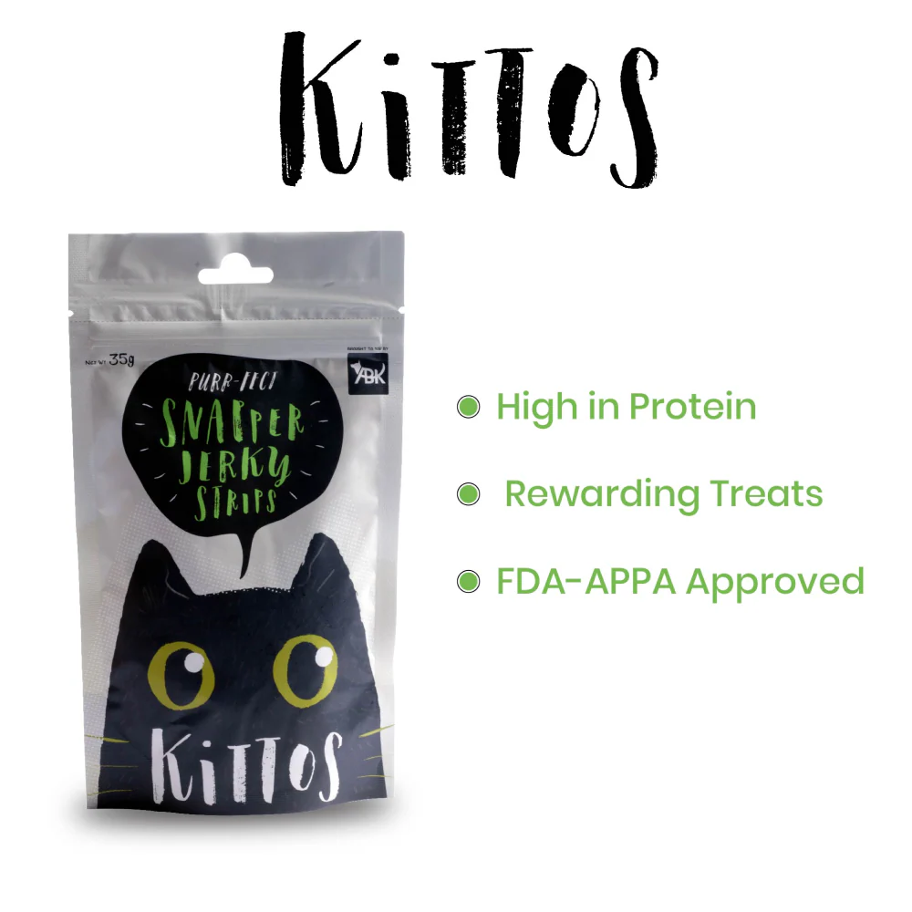 Kittos Purr Fect Snapper Jerky Strips Cat Treats - Image 4