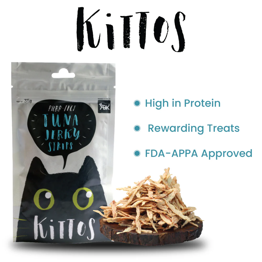 Kittos Purr Fect Tuna Jerky Strips Cat Treats - Image 4