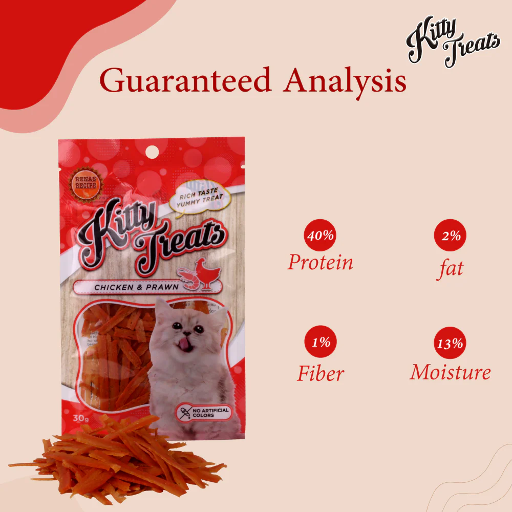 Kitty Treats Chicken with Scallop, Chicken with Shrimp Flavour and Soft Chicken Jerky Sliced Cat Treats Combo - Image 12
