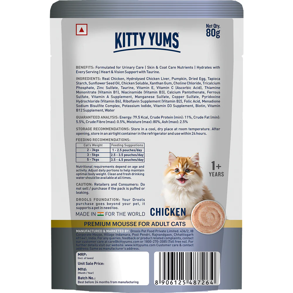 Kitty Yum Chicken Mousse Adult Cat Wet Food - Image 10