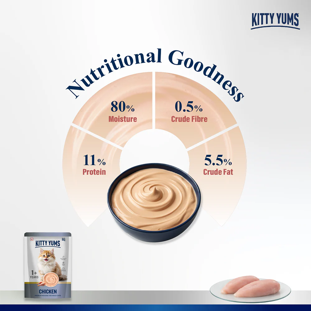 Kitty Yum Chicken Mousse Adult Cat Wet Food - Image 6