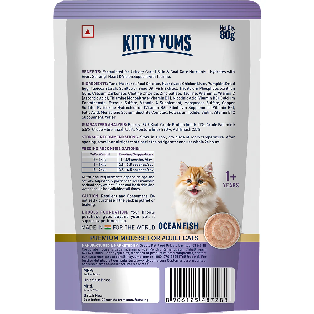 Kitty Yum Ocean Fish Mousse Adult Cat Wet Food - Image 4