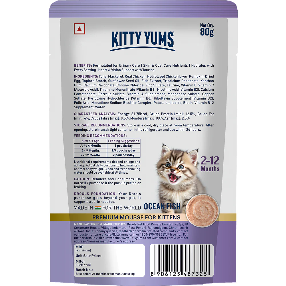 Kitty Yum Ocean Fish Mousse Kitten Cat Wet Food - Image 10
