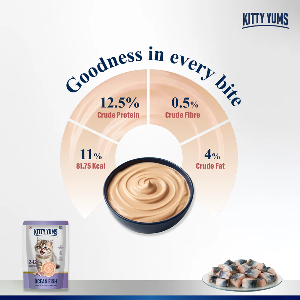 Kitty Yum Ocean Fish Mousse Kitten Cat Wet Food - Image 8