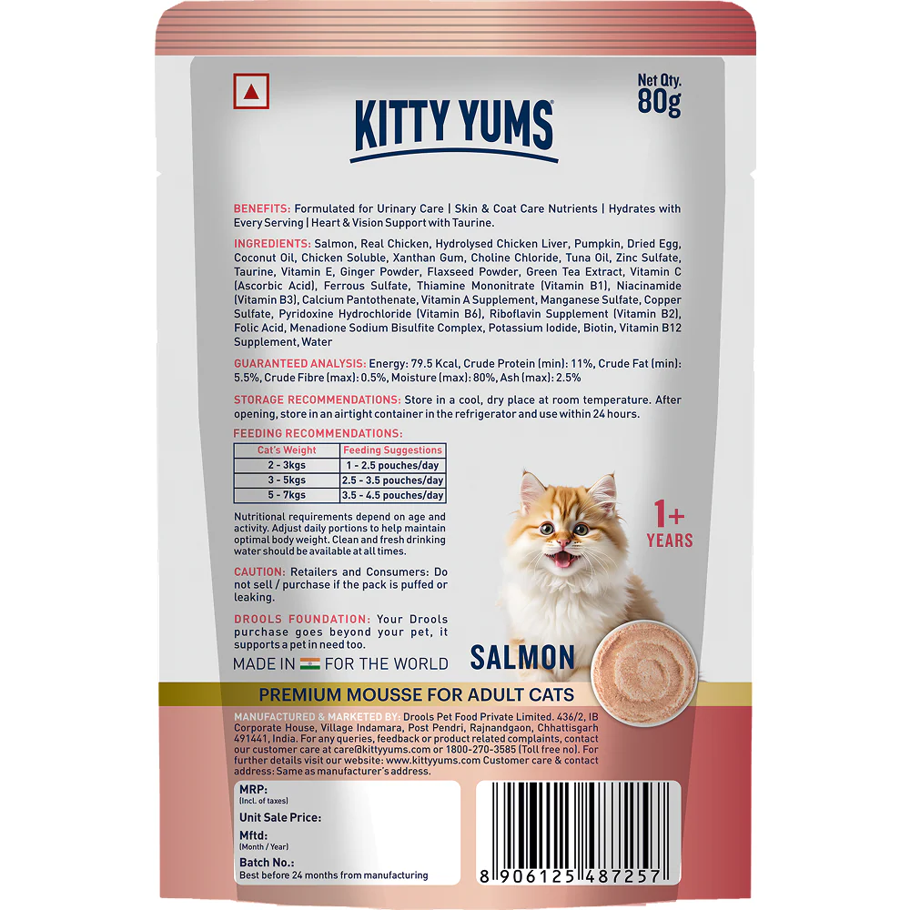 Kitty Yum Salmon Mousse Adult Cat Wet Food - Image 12