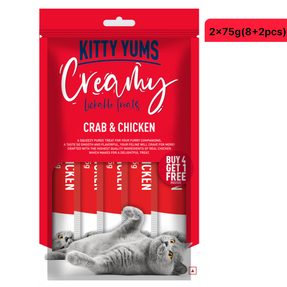 Kitty Yums Crab & Chicken Creamy Cat Treats - Image 10