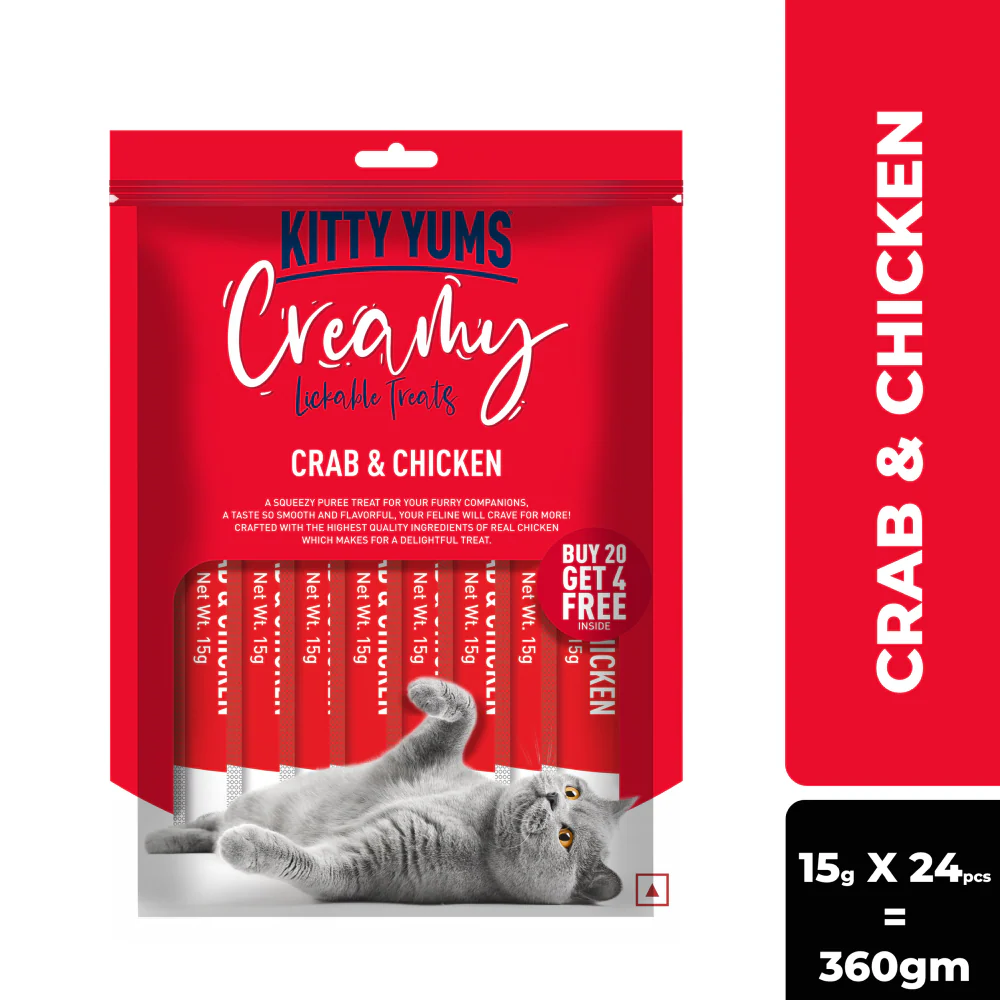 Kitty Yums Crab & Chicken Creamy Cat Treats - Image 15