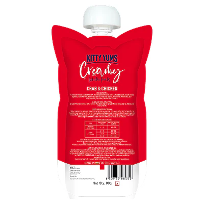 Kitty Yums Lickable Crab & Chicken Creamy Cat Treat - Image 4