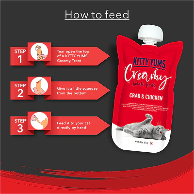 Kitty Yums Lickable Crab & Chicken Creamy Cat Treat - Image 5