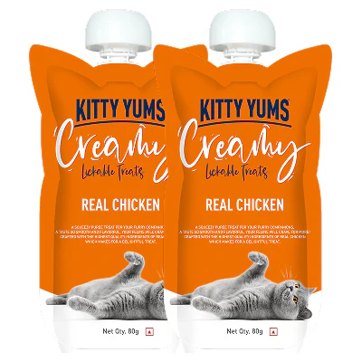 Kitty Yums Lickable Real Chicken Creamy Cat Treat - Image 10