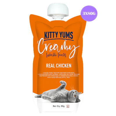 Kitty Yums Lickable Real Chicken Creamy Cat Treat - Image 11