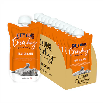 Kitty Yums Lickable Real Chicken Creamy Cat Treat - Image 3