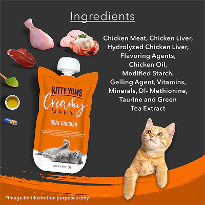Kitty Yums Lickable Real Chicken Creamy Cat Treat - Image 7