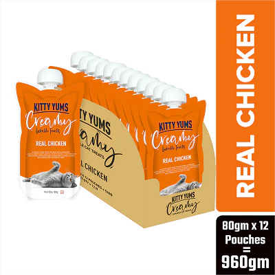 Kitty Yums Lickable Real Chicken Creamy Cat Treat - Image 9