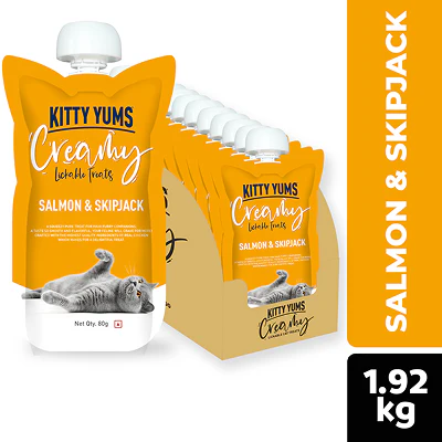 Kitty Yums Lickable Salmon & Skipjack Creamy Cat Treat - Image 2