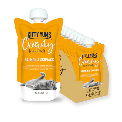 Kitty Yums Lickable Salmon & Skipjack Creamy Cat Treat - Image 3