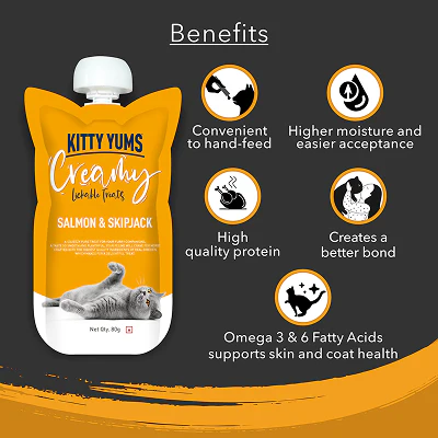 Kitty Yums Lickable Salmon & Skipjack Creamy Cat Treat - Image 8