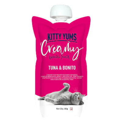 Kitty Yums Lickable Tuna & Bonito Creamy Cat Treat - Image 2
