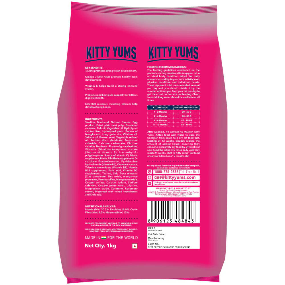 Kitty Yums Ocean Fish Kitten (1 to 12 Months) Cat Dry Food - Image 11