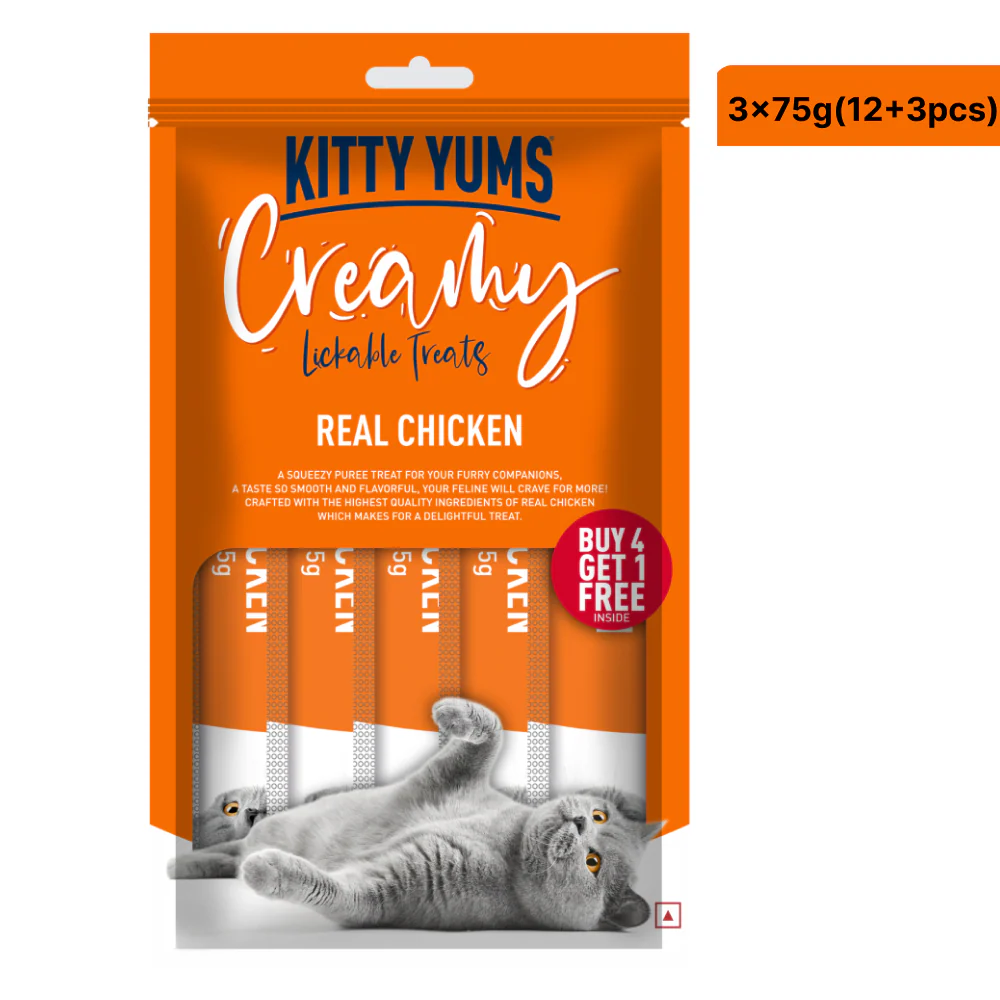 Kitty Yums Real Chicken Creamy Cat Treats - Image 11
