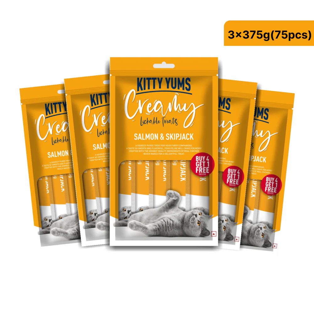 Kitty Yums Salmon & Skipjack Creamy Cat Treats - Image 12