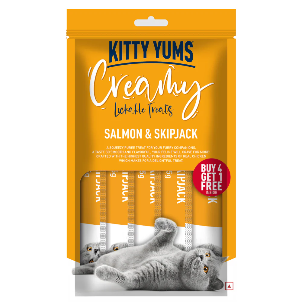 Kitty Yums Tuna & Bonito, Crab & Chicken and Salmon & Skipjack Creamy Cat Treats Combo - Image 8