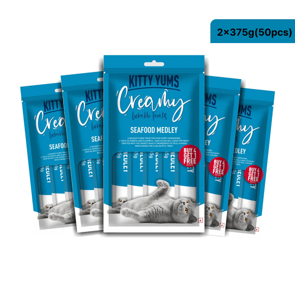 Kitty Yums Seafood Medley Creamy Cat Treat - Image 10