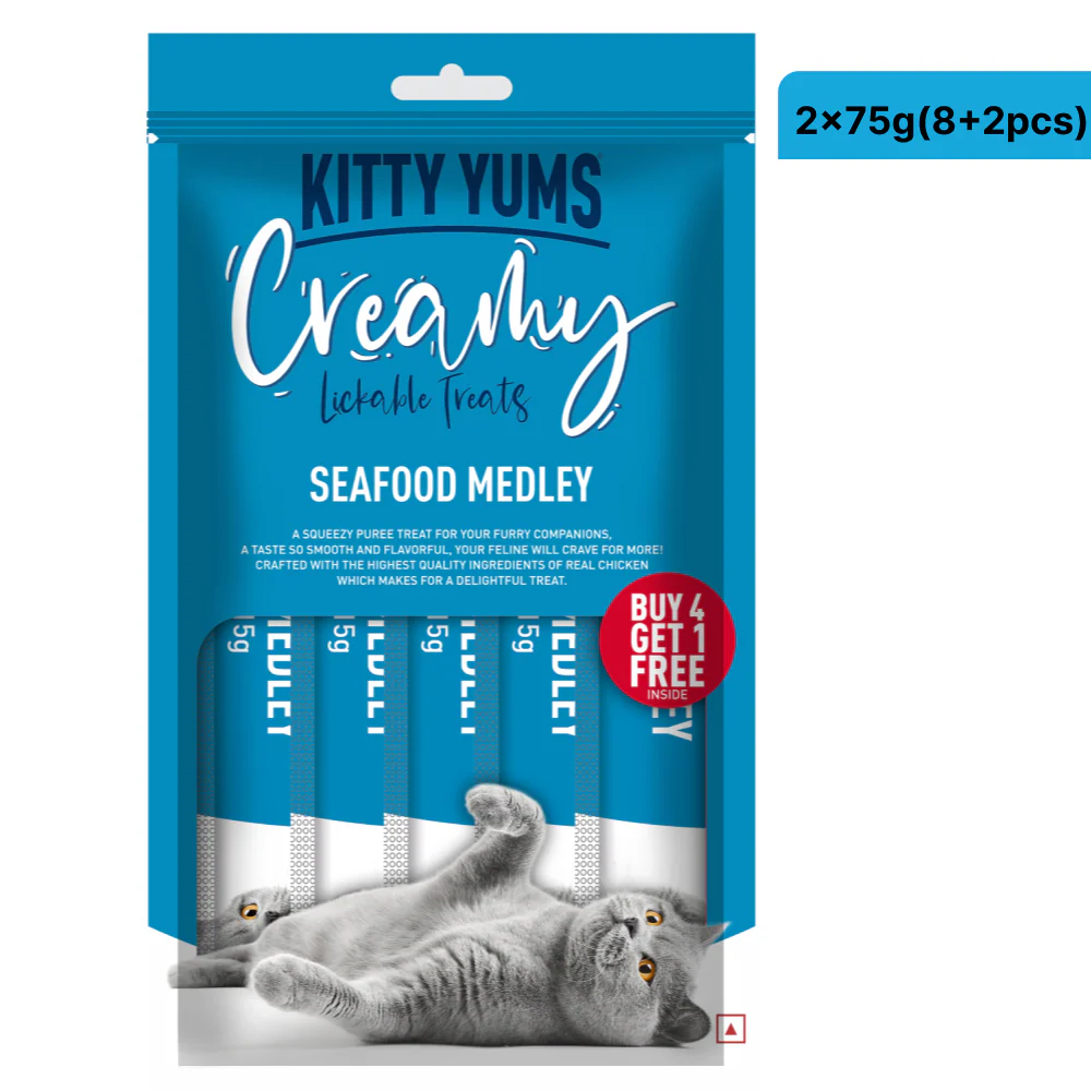 Kitty Yums Seafood Medley Creamy Cat Treat - Image 6