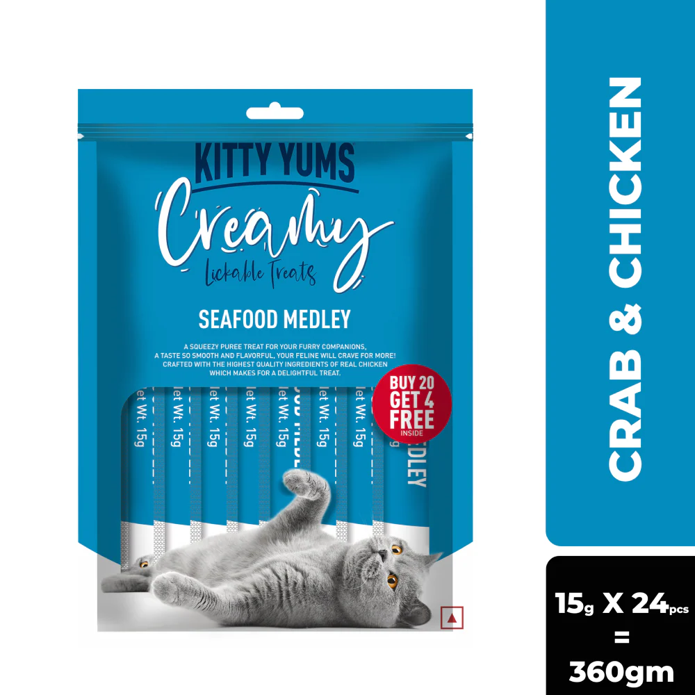 Kitty Yums Seafood Medley Creamy Cat Treat - Image 16