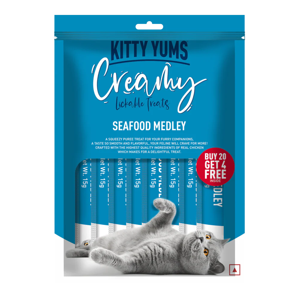 Kitty Yums Seafood Medley Creamy Cat Treat - Image 17