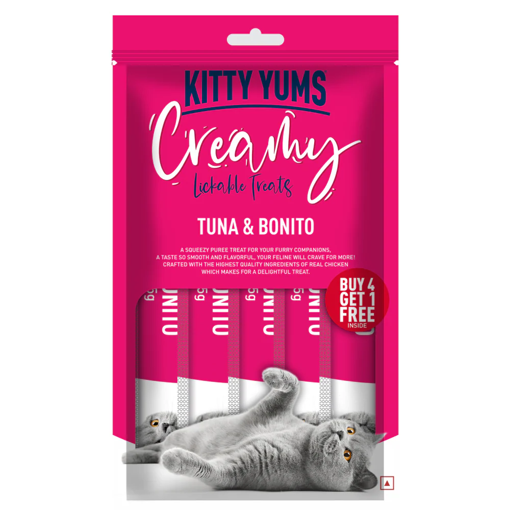Kitty Yums Tuna & Bonito and Seafood Medley Creamy Cat Treats Combo - Image 2