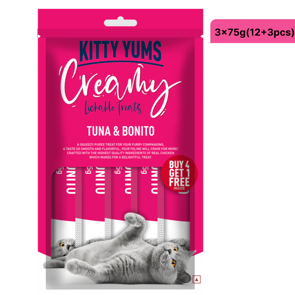 Kitty Yums Tuna & Bonito Creamy Cat Treats - Image 11