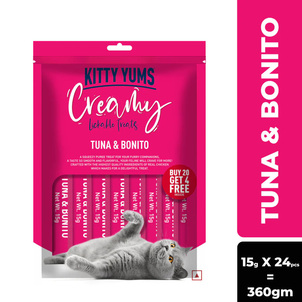 Kitty Yums Tuna & Bonito Creamy Cat Treats - Image 15