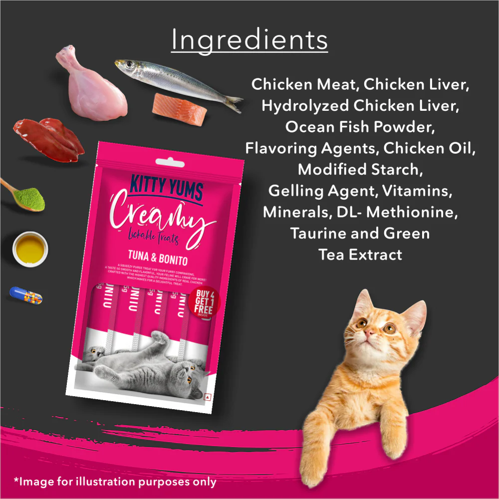 Kitty Yums Tuna & Bonito Creamy Cat Treats - Image 2