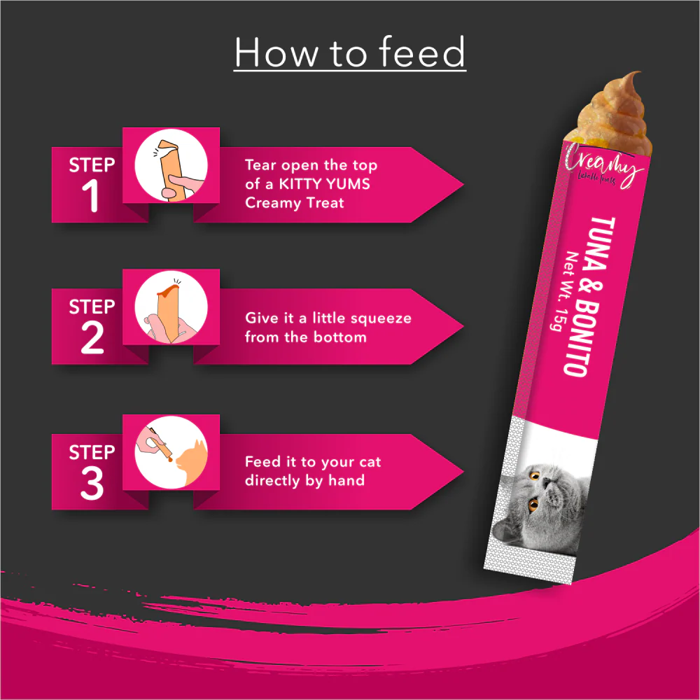 Kitty Yums Tuna & Bonito Creamy Cat Treats - Image 5