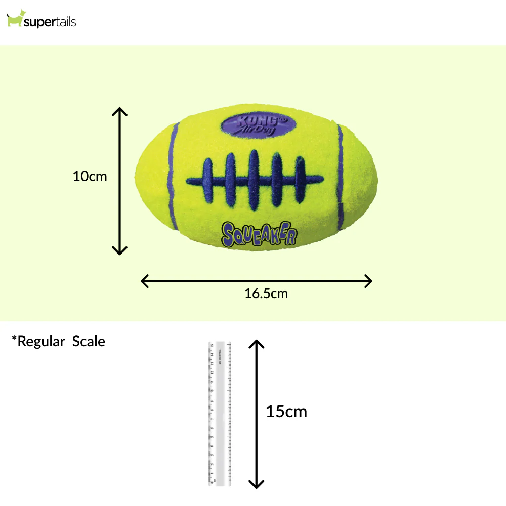 Kong AirDog Football Toy for Dogs (Yellow) - Image 2