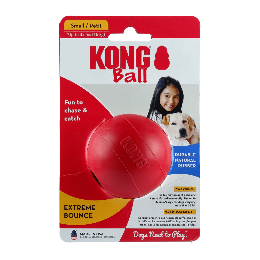 Kong Ball with Hole Toy for Dogs (Red) | For Aggressive Chewers - Image 3