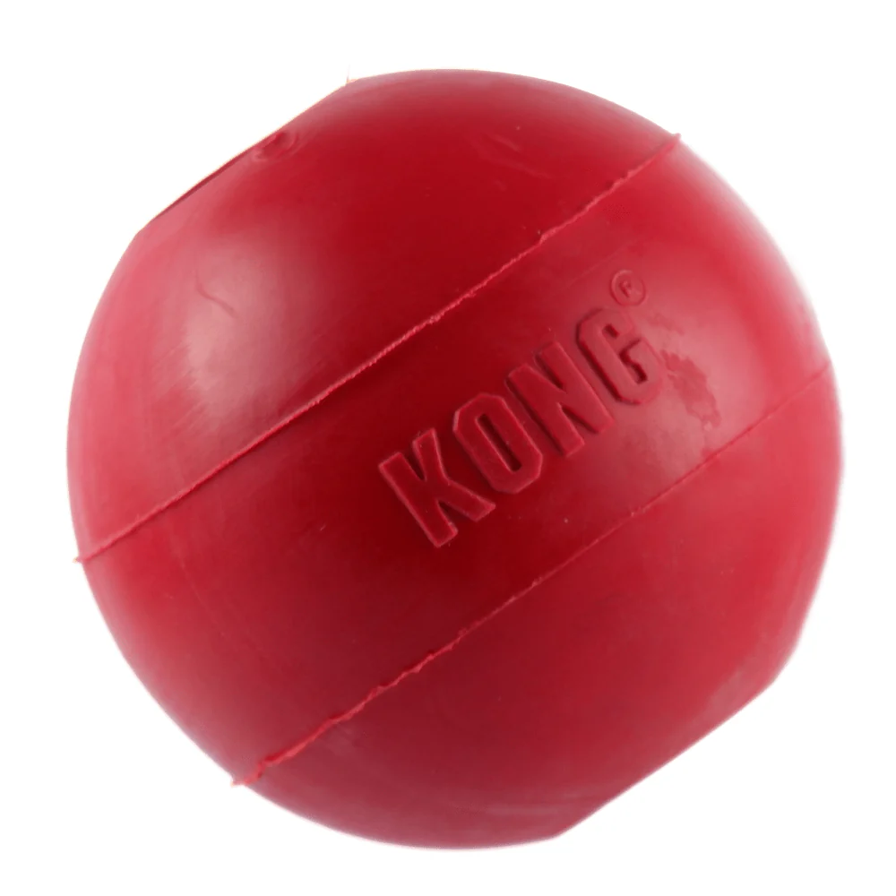 Kong Ball with Hole Toy for Dogs (Red) | For Aggressive Chewers - Image 4