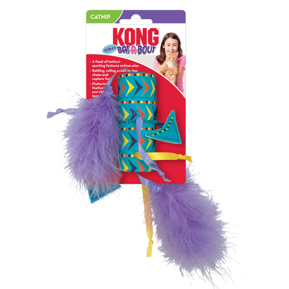 Kong Bat A Bout Vibez Roller Toy for Cats (Multicolour) - Image 3
