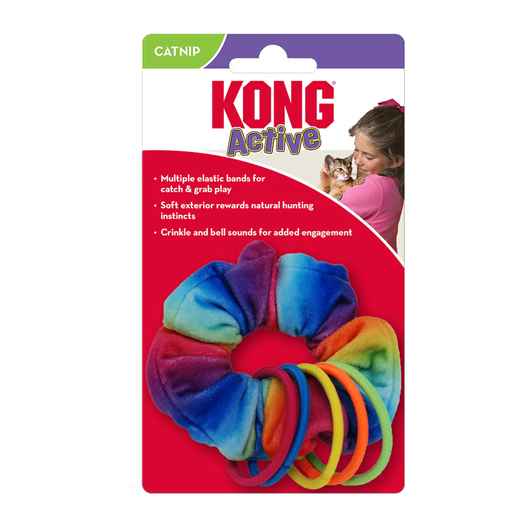 Kong Cat Active Scrunchie Toy for Cats (Multicolour) - Image 4