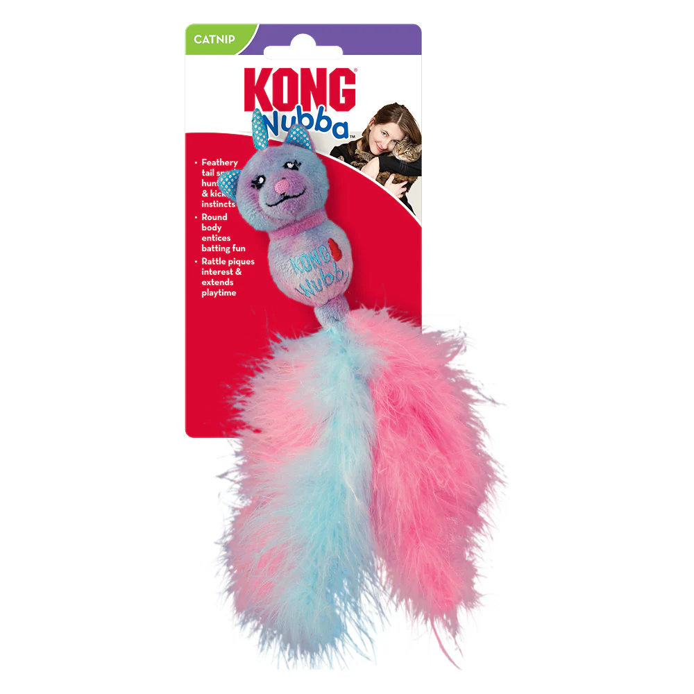 Kong Cat Wubba Caticorn Toy for Cats (Blue & Pink) - Image 4
