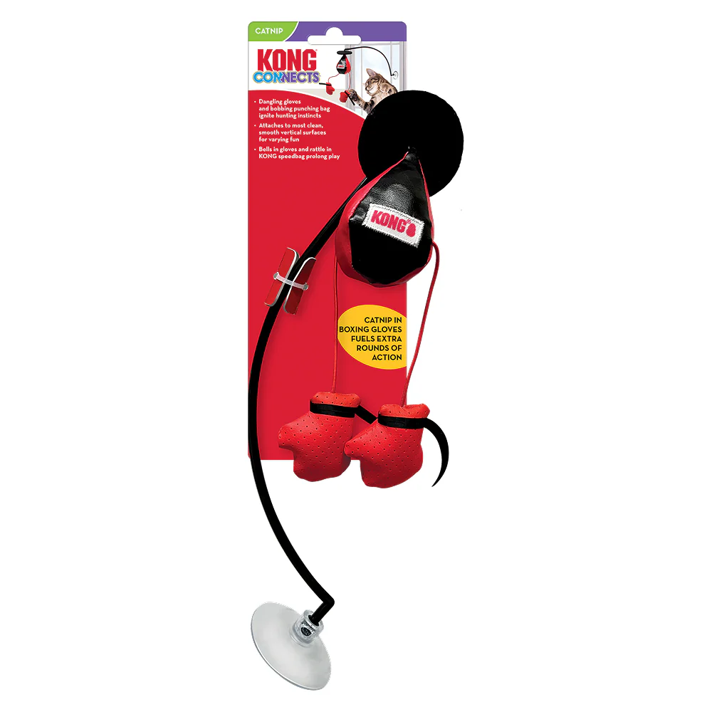 Kong Connects Window Boxing Toy for Cats (Red & Black) - Image 3