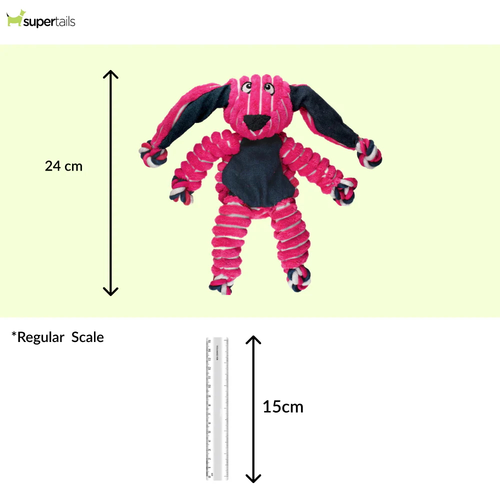 Kong Cozie Floppy Rabbit Toy for Dogs (Pink) - Image 2