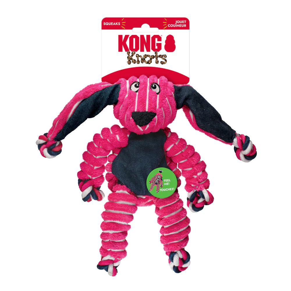 Kong Cozie Floppy Rabbit Toy for Dogs (Pink) - Image 5