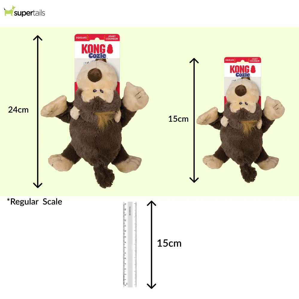 Kong Cozie Funky Monkey Toy for Dogs (Brown) - Image 2