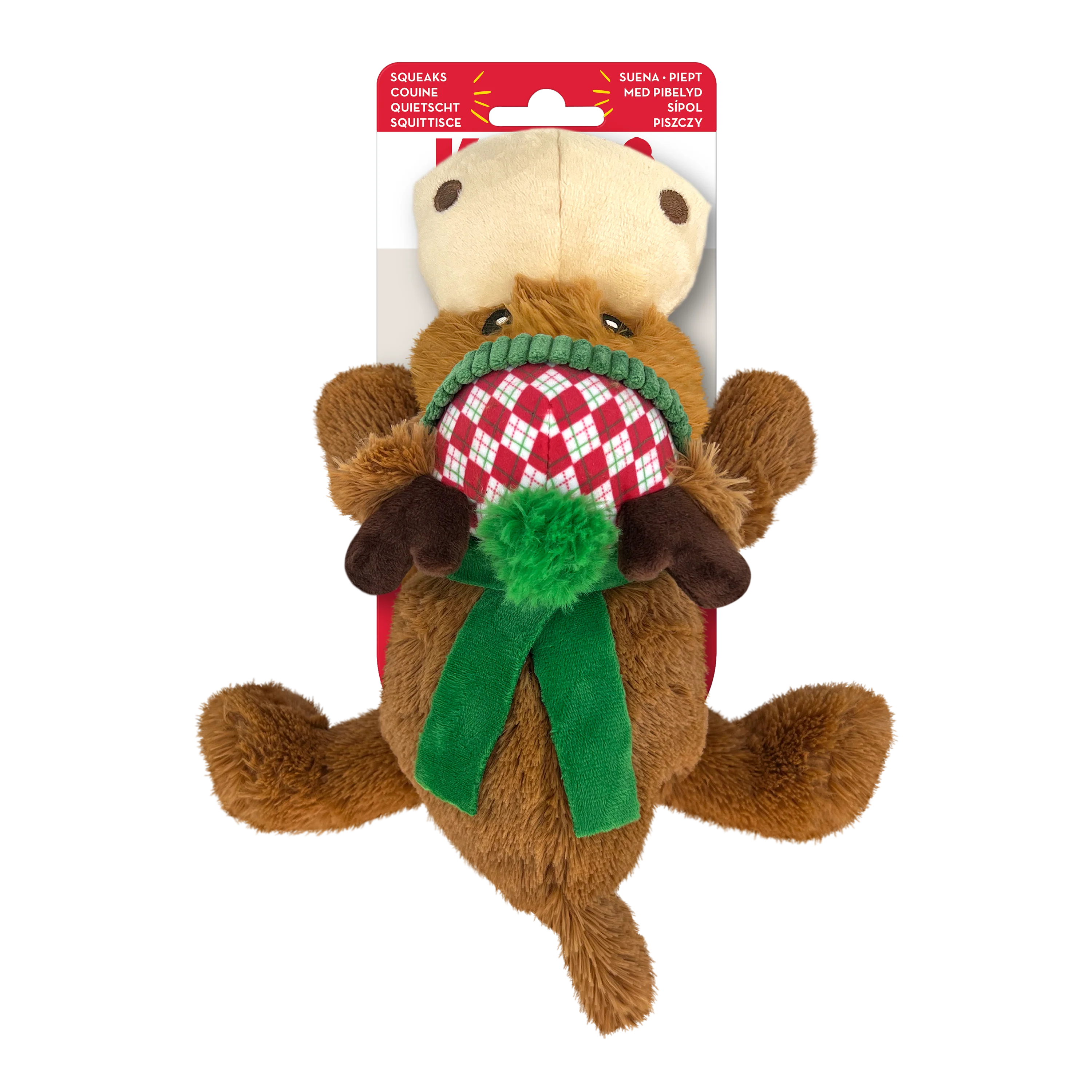 Kong Cozie Reindeer Toy for Dogs (Brown) - Image 3